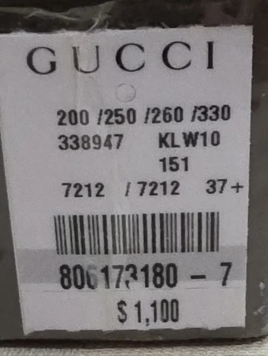 AUTHENTIC GUCCI SWAROVSKI CRYSTAL SHOES SIZE 37.5 EURO 7.5 US WITH ORIGINAL BOX - Picture 8 of 11